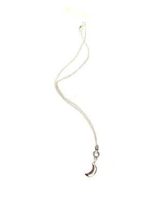 Silver Plated Moon Necklace - The Collective Park City