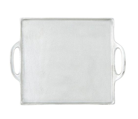 Silver Square Aluminum Tray - Lg - The Collective Park City