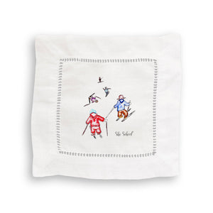 Ski School: White Guest Towel / No, Keep Words / - The Collective Park City