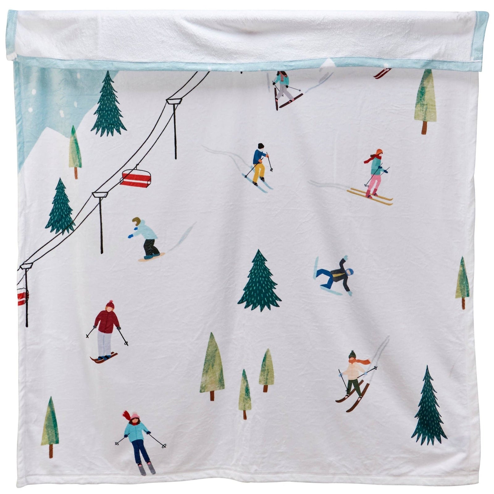 Skiing Fun Throw Blanket - The Collective Park City