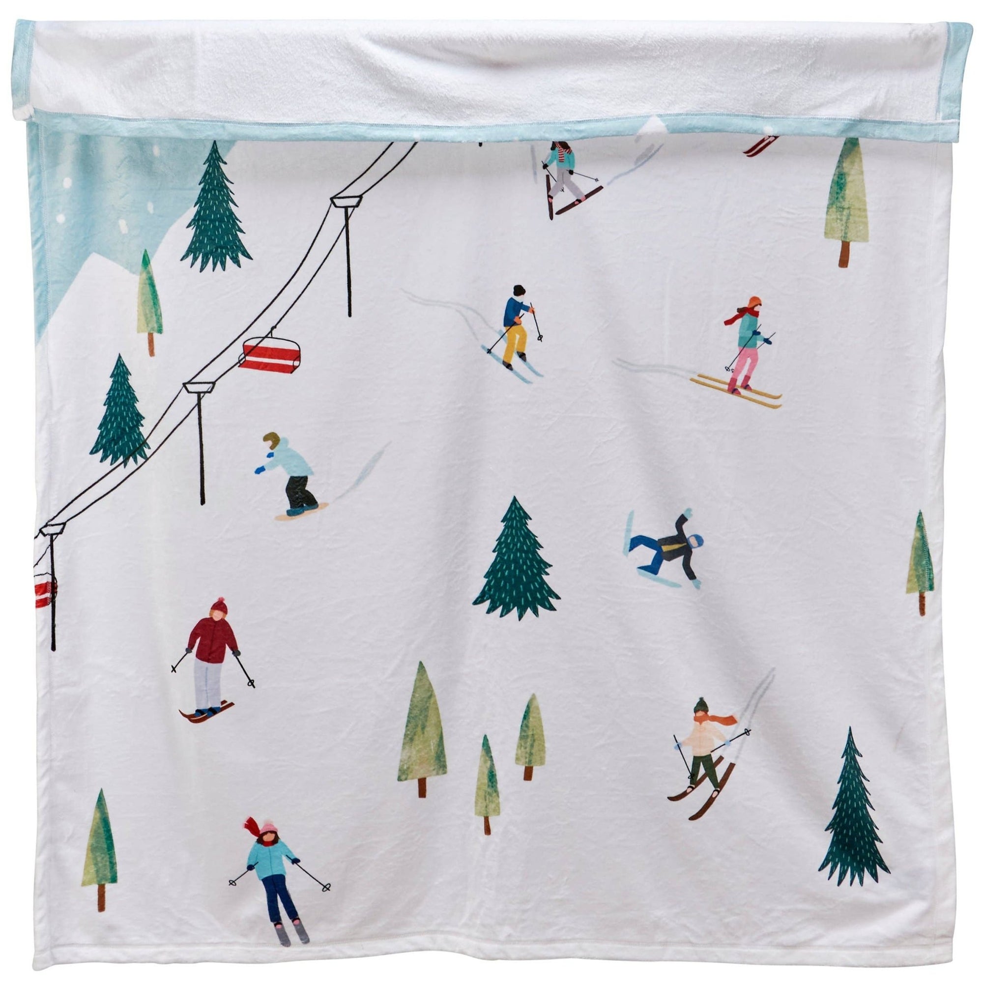 Skiing Fun Throw Blanket - The Collective Park City