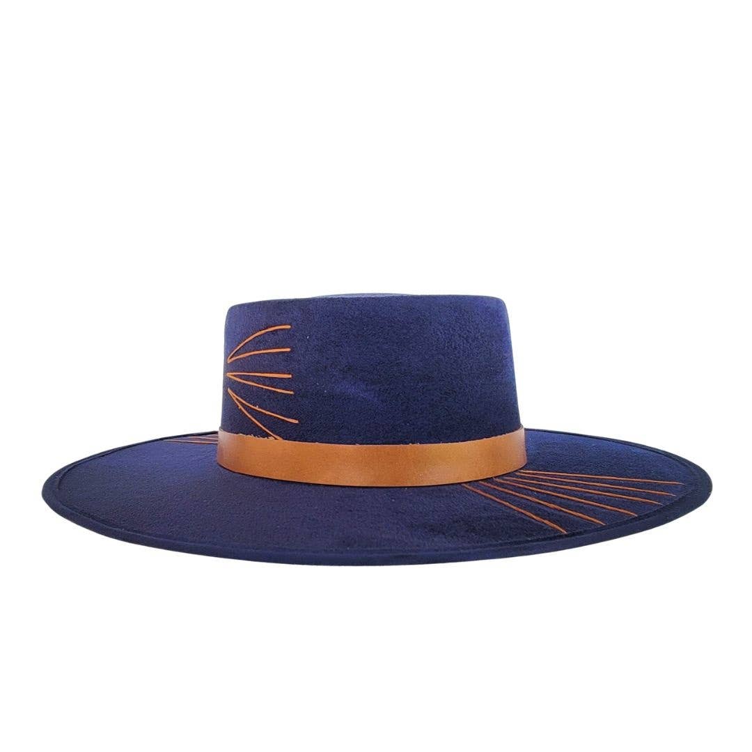 SKYLAR Women's Gambler Crown Navy Hat: Blue / M/L - The Collective Park City