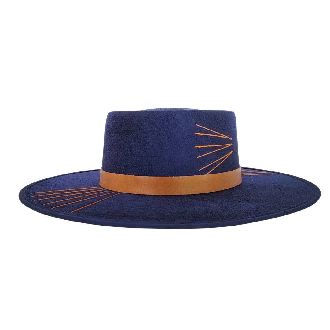 SKYLAR Women's Gambler Crown Navy Hat: Blue / M/L - The Collective Park City