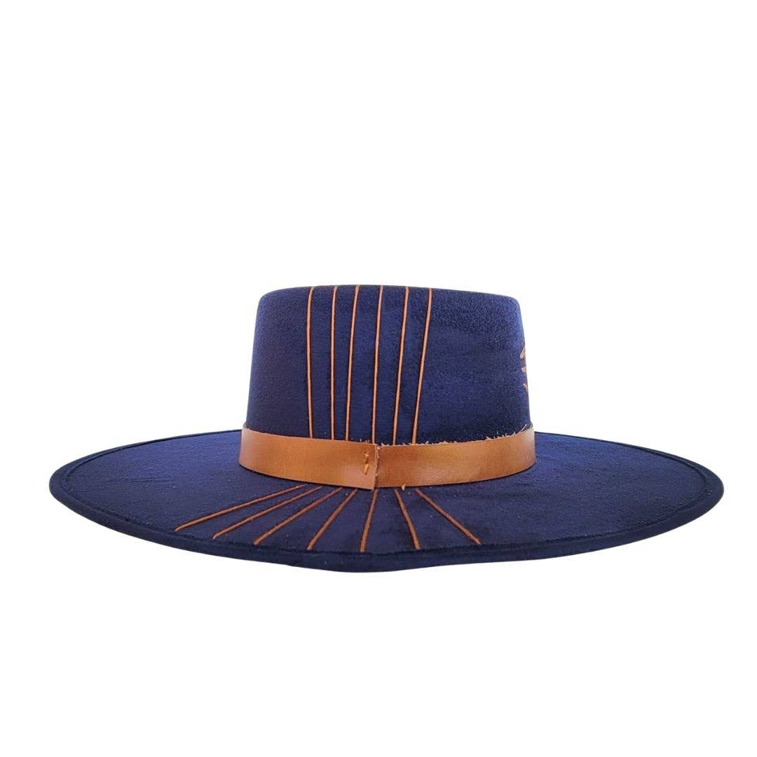 SKYLAR Women's Gambler Crown Navy Hat: Blue / M/L - The Collective Park City