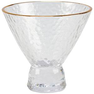 Small Gold Rim Martini Glass - The Collective Park City