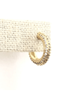 Small Studded Gold Huggies - The Collective Park City