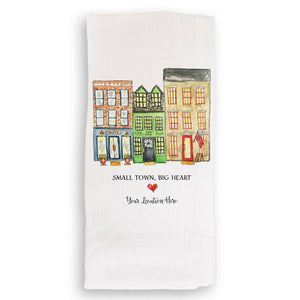 Small Town Big Heart with Location: White Guest Towel / - The Collective Park City