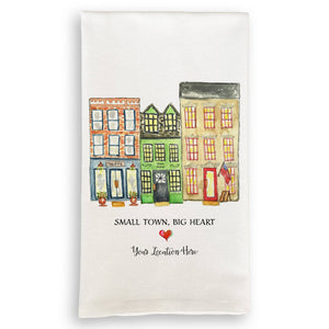 Small Town Big Heart with Location: White Guest Towel / - The Collective Park City