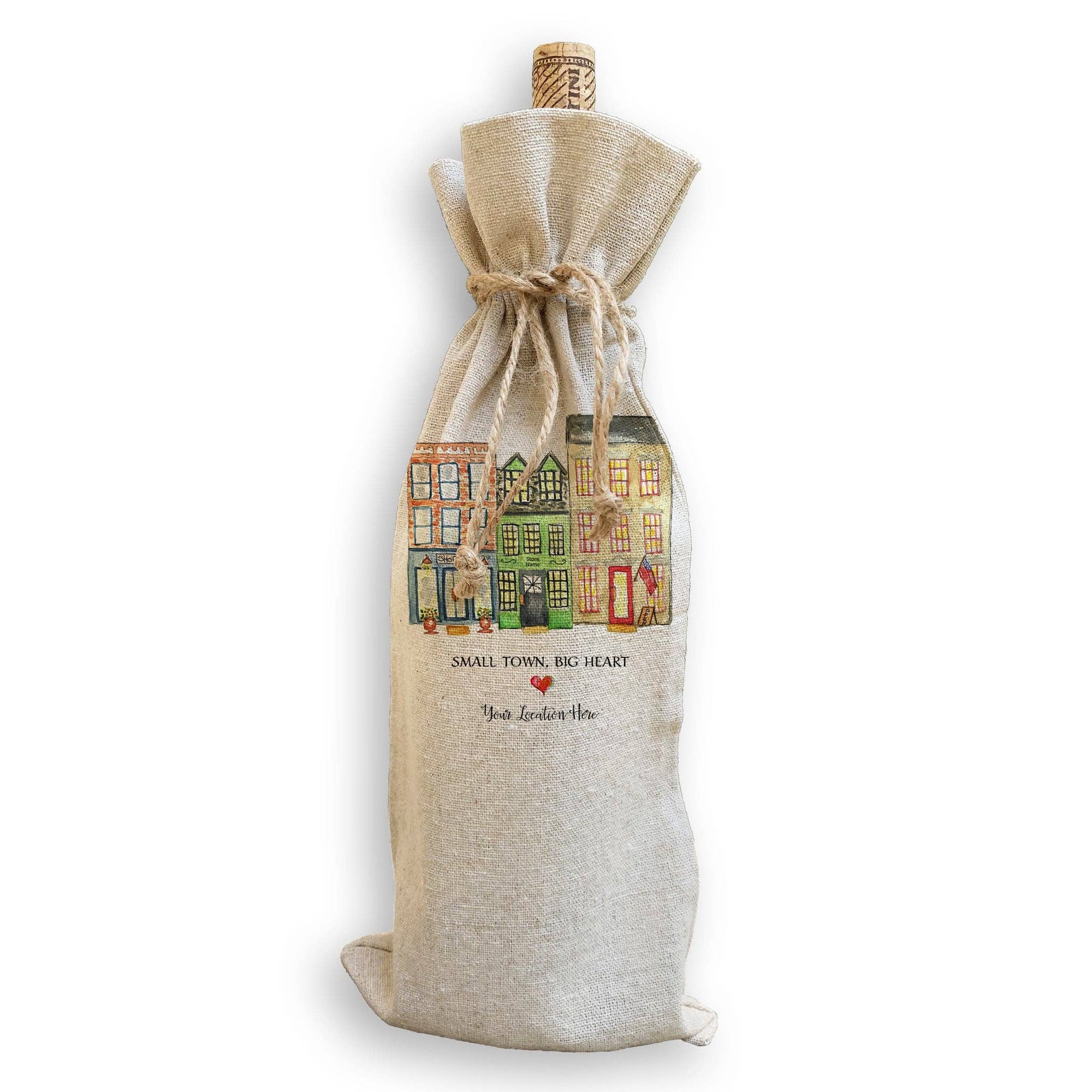 Small Town Big Heart with Location: White Guest Towel / - The Collective Park City