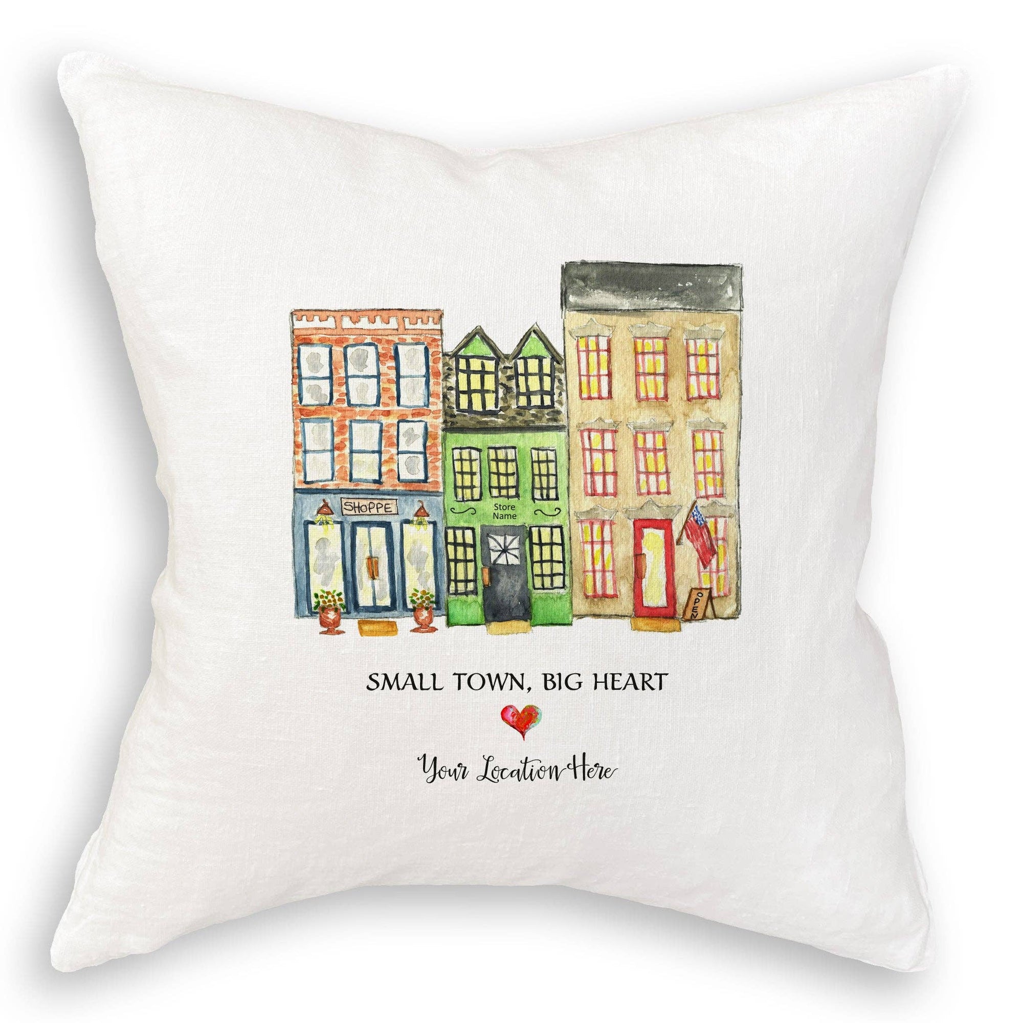 Small Town Big Heart with Location: White Guest Towel / - The Collective Park City