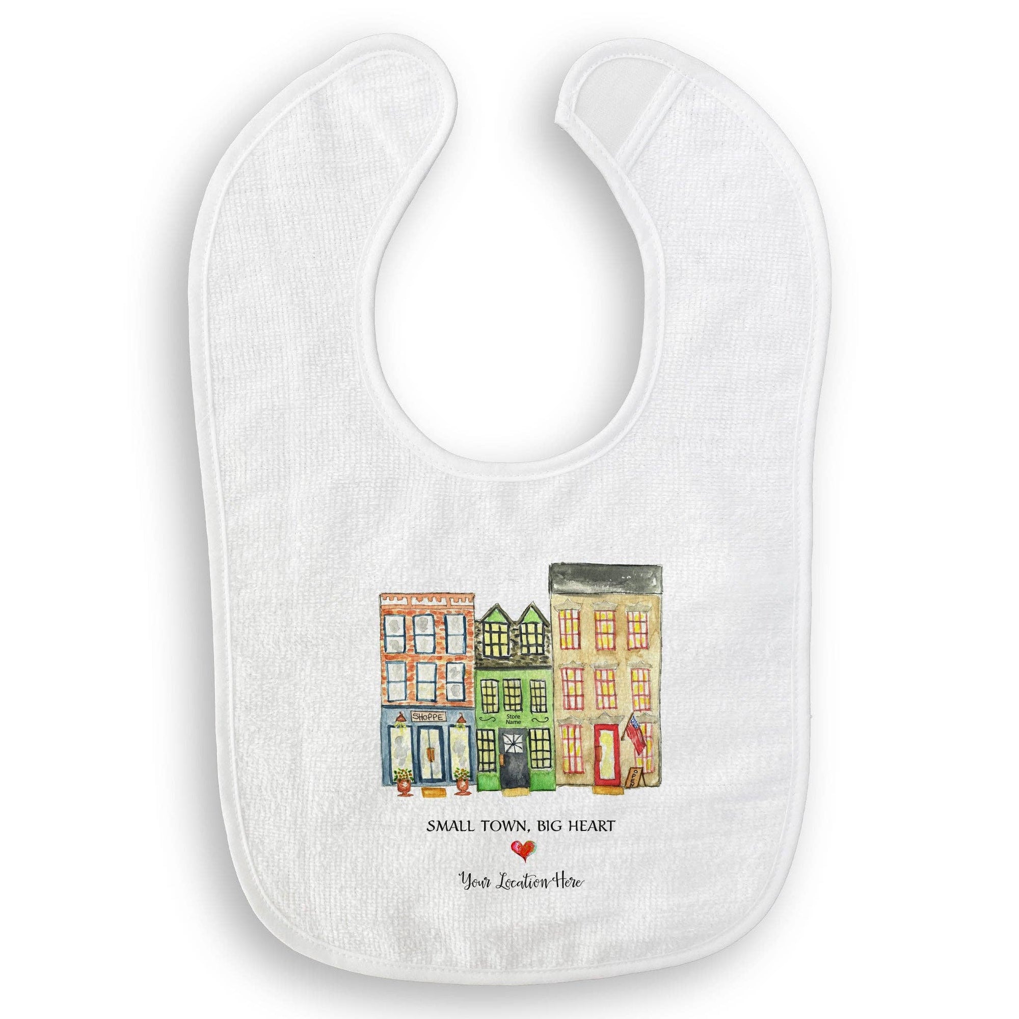 Small Town Big Heart with Location: White Guest Towel / - The Collective Park City