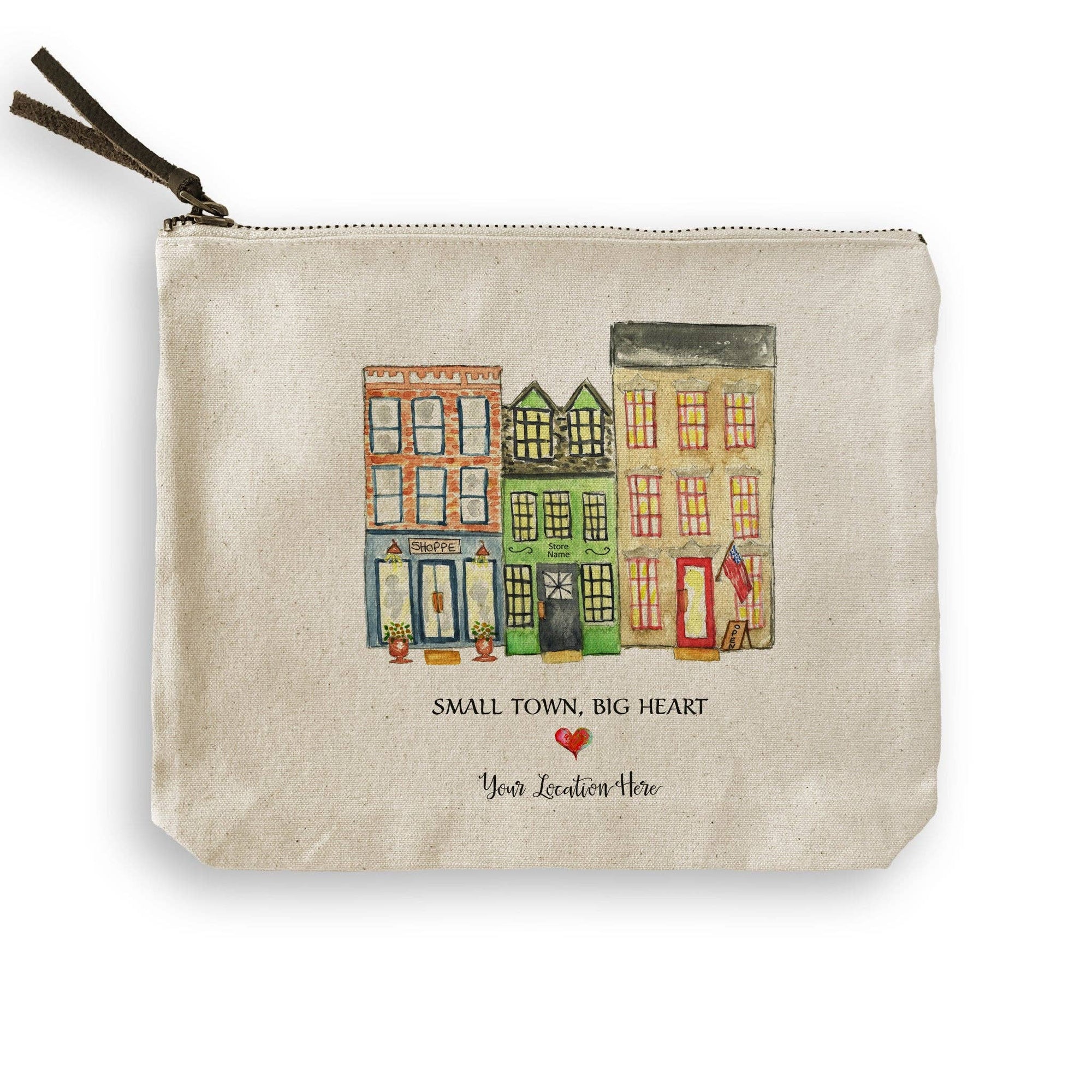 Small Town Big Heart with Location: White Guest Towel / - The Collective Park City