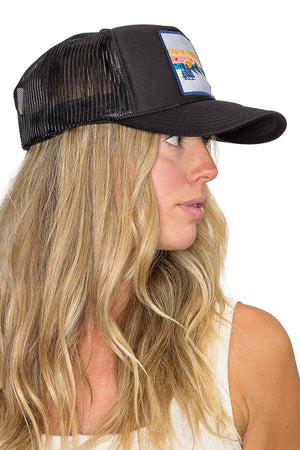 Snow Bunny Trucker Hat in Black: Black - The Collective Park City