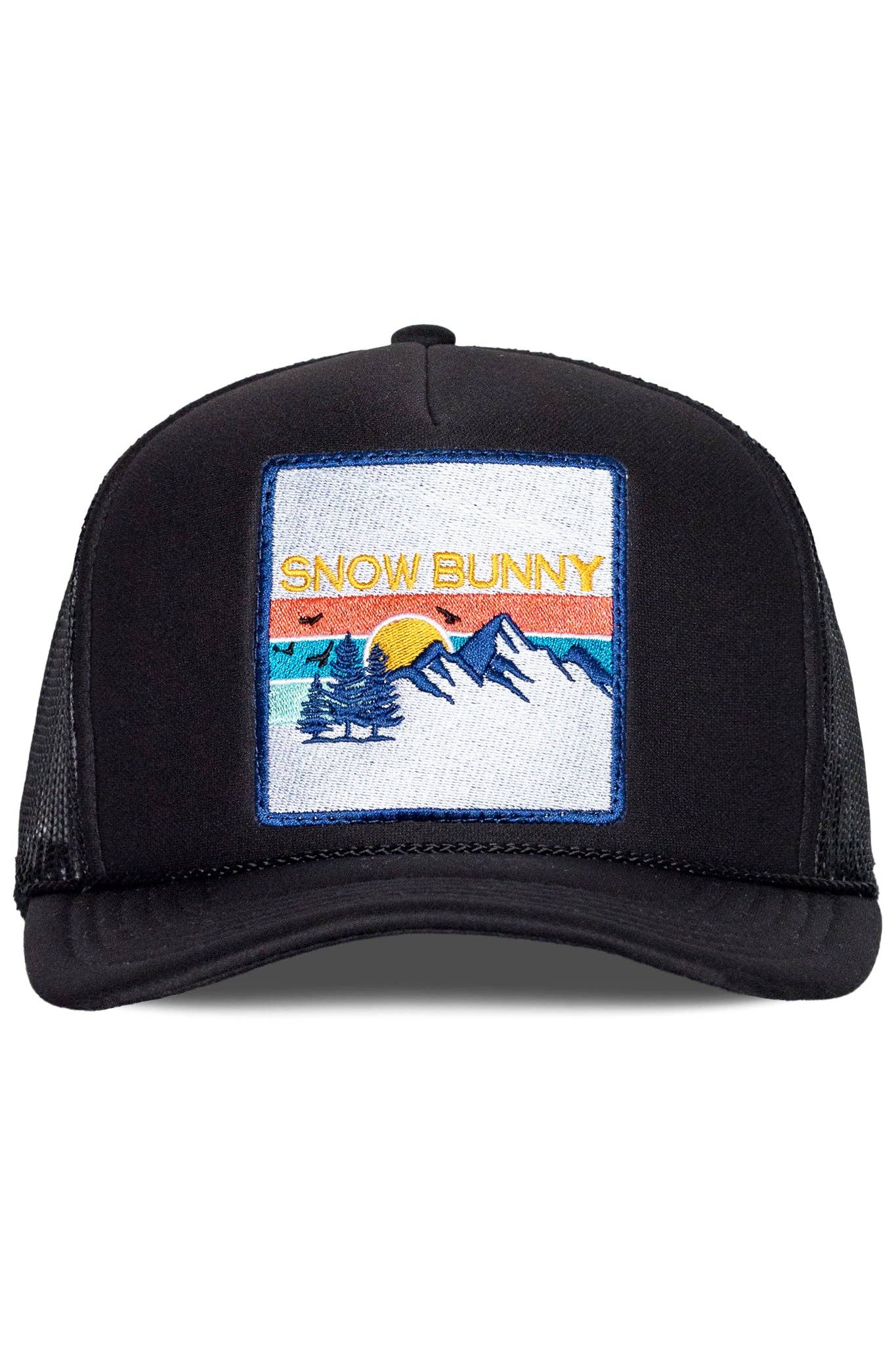 Snow Bunny Trucker Hat in Black: Black - The Collective Park City