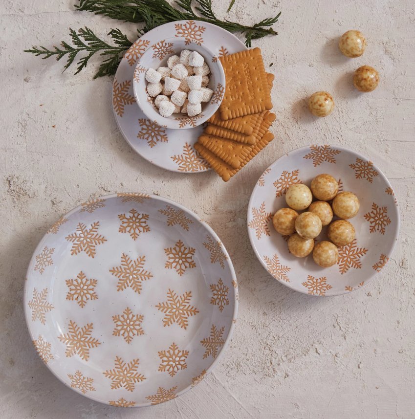 Snowflake Stoneware Plate - The Collective Park City