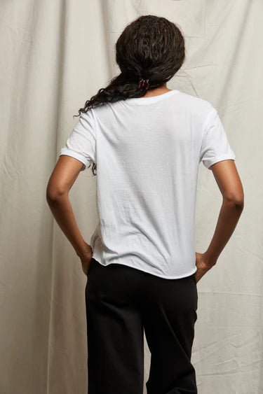 Sofia Crew Neck Tee - White - The Collective Park City