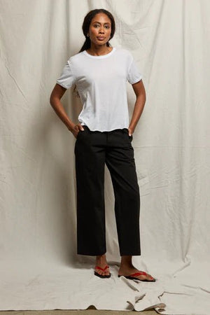 Sofia Crew Neck Tee - White - The Collective Park City
