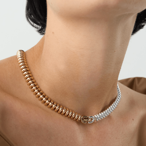 Sofia Two - Tone Choker Necklace - The Collective Park City