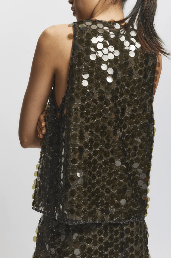 Sol Mesh Sequin Top - The Collective Park City