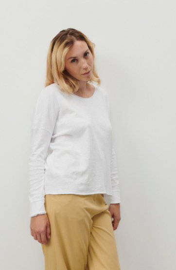 Sonoma Long Sleeve Tee - Blanc - The Collective Park City