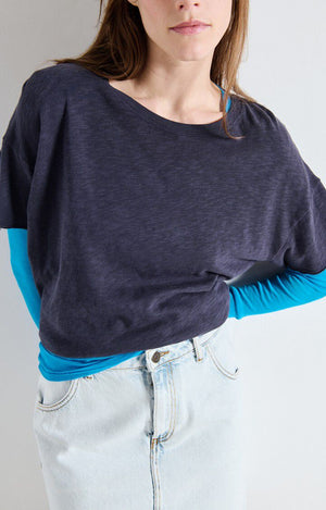 Sonoma Loose Fit Tee - Vintage Navy - The Collective Park City