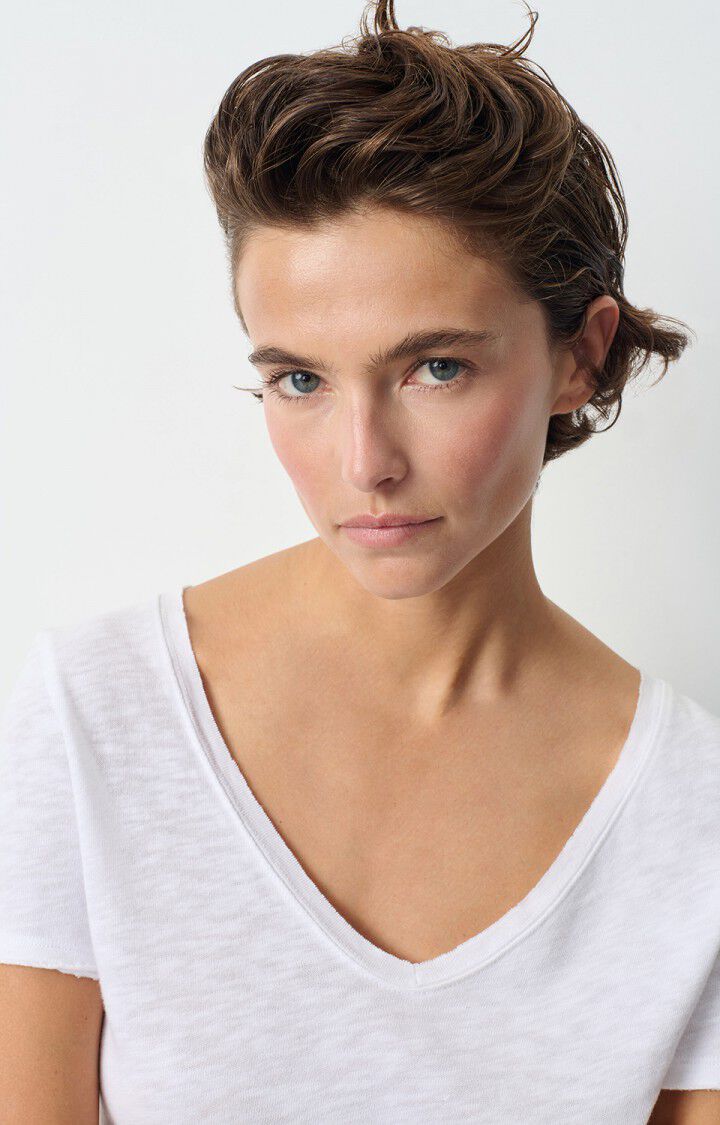 Sonoma V-Neck Tshirt - Blanc - The Collective Park City