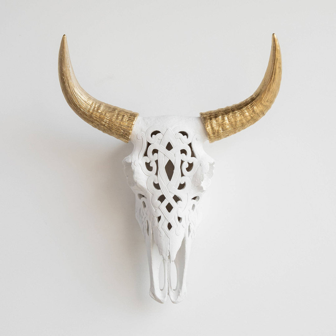 Southwestern Carved Bison Skull - The Collective Park City