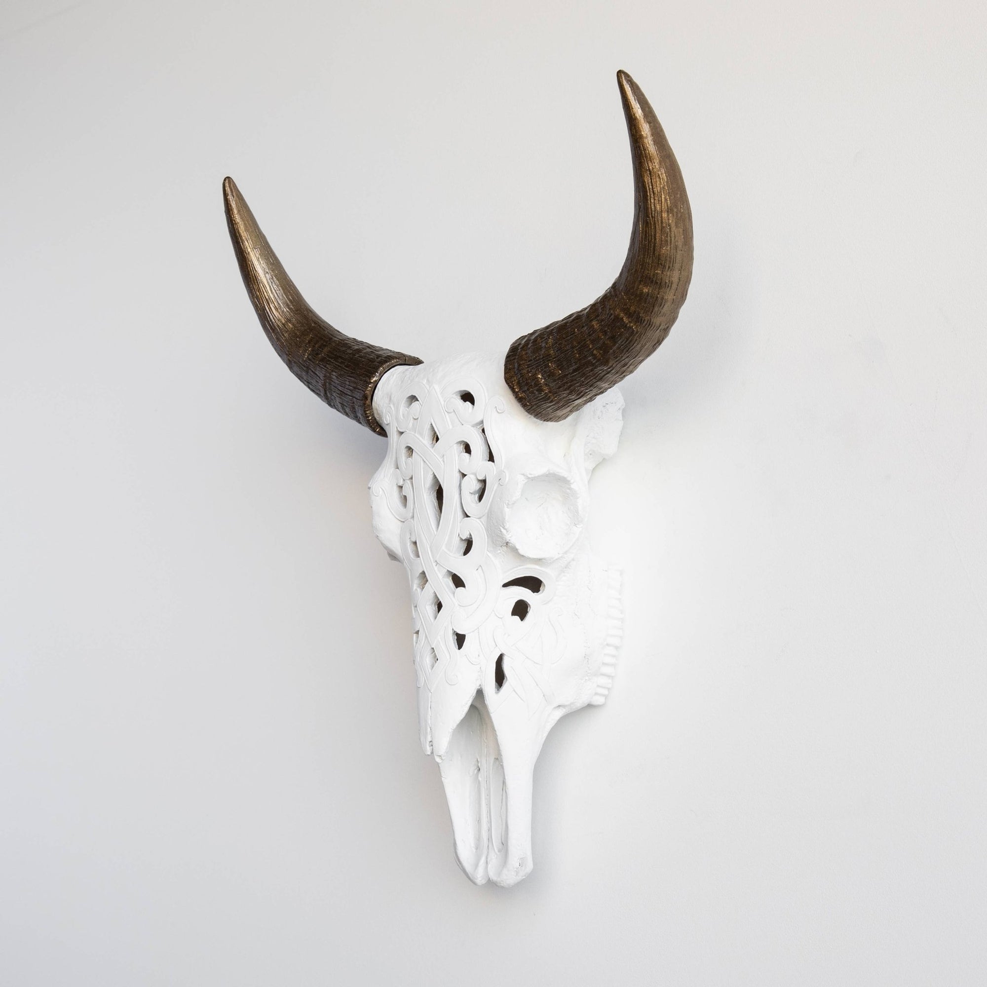Southwestern Carved Bison Skull - The Collective Park City