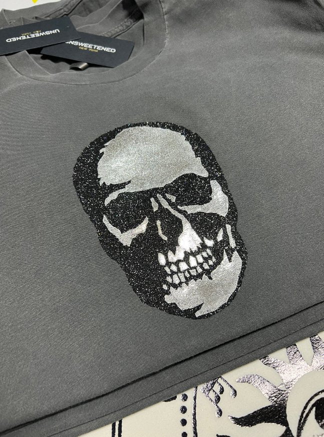 Sparkle Skull Vintage Oversized Tee - The Collective Park City