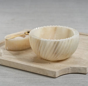 Spiraled Onyx Marble Serving Bowl - The Collective Park City