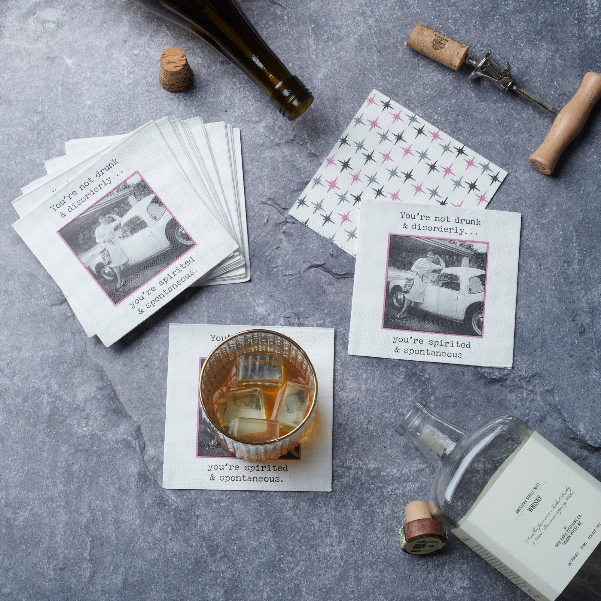 Spirited And Spontaneous Beverage Napkin - The Collective Park City