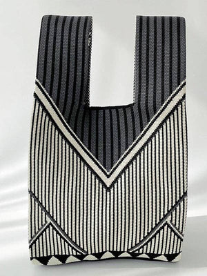 Split - Joint Striped Woven Bags Handbags - The Collective Park City