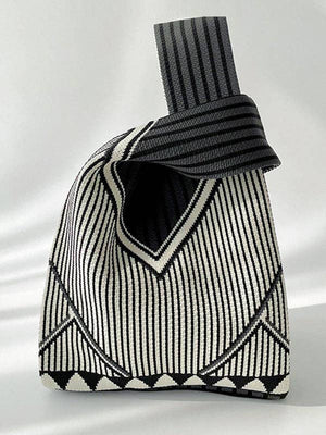 Split - Joint Striped Woven Bags Handbags - The Collective Park City