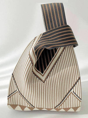 Split - Joint Striped Woven Bags Handbags - The Collective Park City