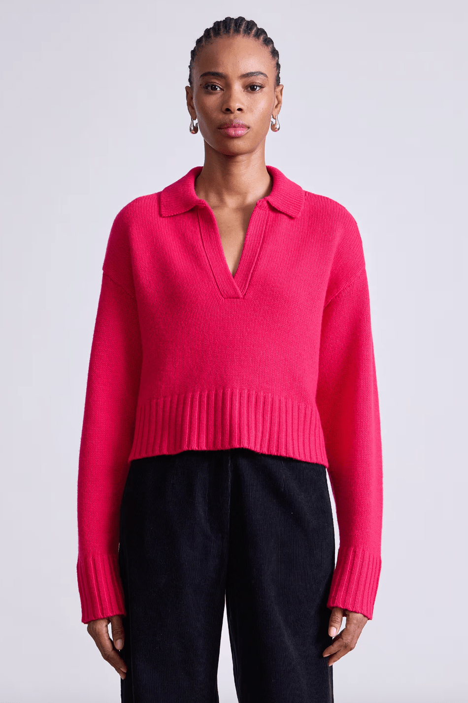 Split Neck Henley Sweater - The Collective Park City