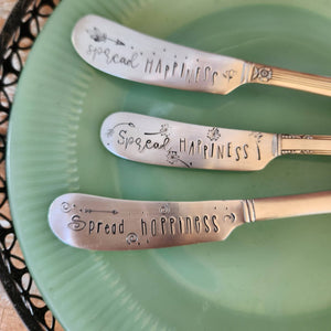 SPREAD HAPPINESS Vintage Cheese Knife - The Collective Park City