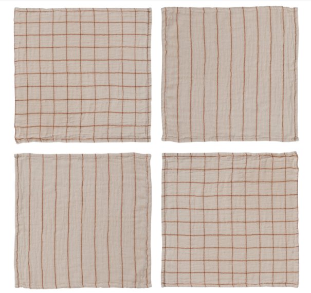 Square Cotton Napkins - Set of 4 - The Collective Park City