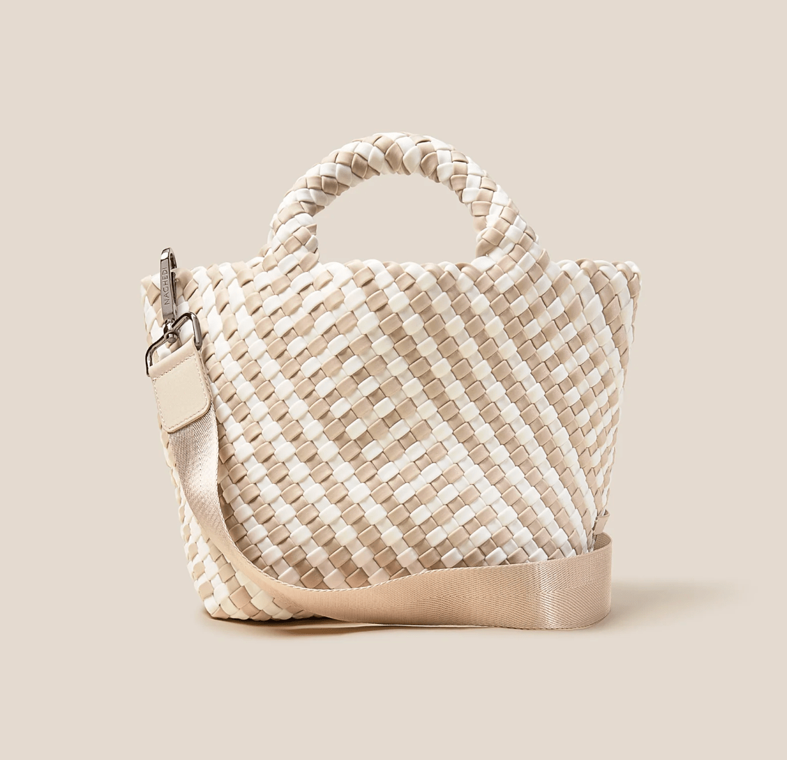 St. Barths Petite Striped Geo Tote Bag - Mykonos - The Collective Park City