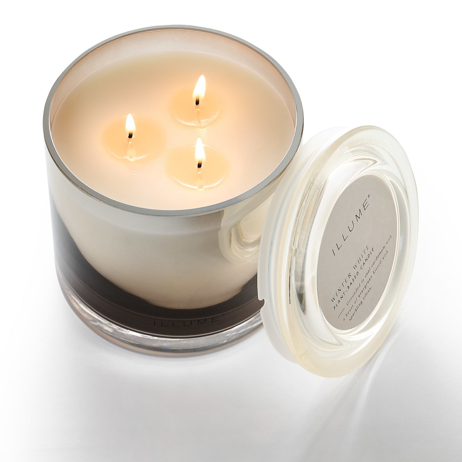 Winter White Statement Glass Candle
