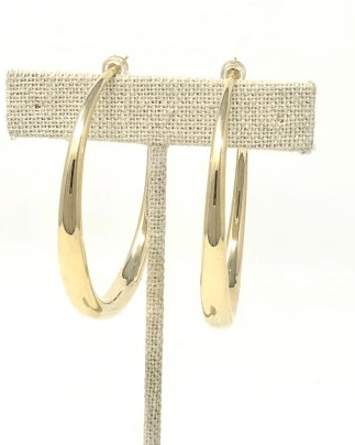 Sterling Post / Gold Plated Hoops - The Collective Park City