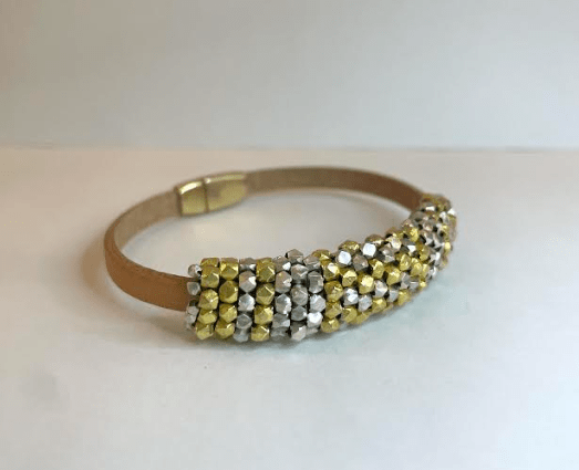 Sterling Silver & Vermeil Stitched Bracelet - The Collective Park City