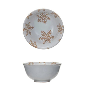 Stoneware Snowflake Bowl - The Collective Park City