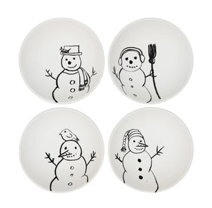 Stoneware Snowman Bowl - The Collective Park City