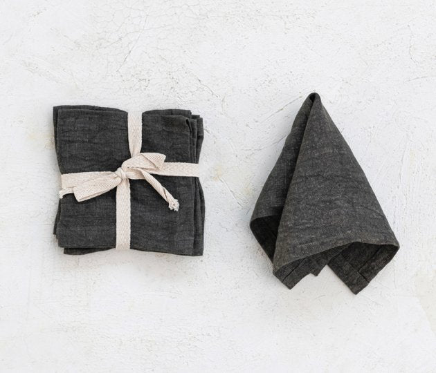 Stonewashed Linen Napkins - Set/4 - The Collective Park City