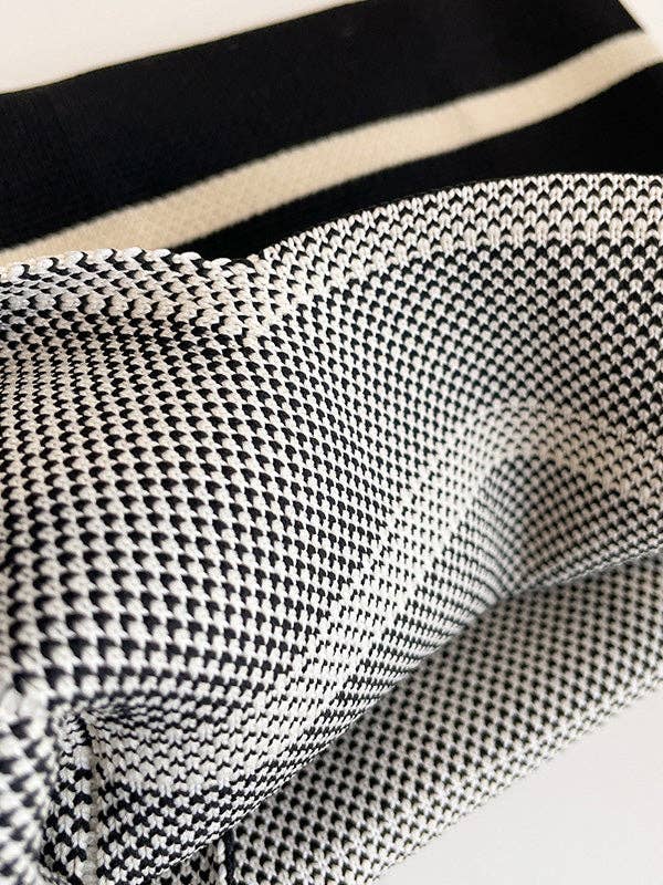 Striped Knit Wristlet Bag - The Collective Park City
