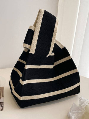 Striped Knit Wristlet Bag - The Collective Park City