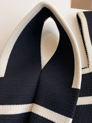 Striped Knit Wristlet Bag - The Collective Park City