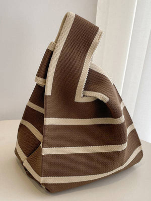 Striped Knit Wristlet Bag - The Collective Park City