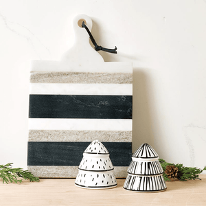 Striped Marble Board with Handle - The Collective Park City