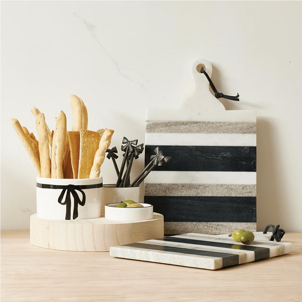 Striped Marble Board with Handle - The Collective Park City